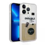 Zore Apple İle Uyumlu İphone 14 Pro Max Kılıf Desenli Sıvılı Drink Silikon Kapak
