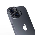 ZORE Apple İle Uyumlu iPhone 15/15 Plus Cl-15 Parmak İzi Bırakmayan Anti-Reflective Kamera Lens Koruyucu Siyah