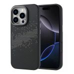 Zore Apple İle Uyumlu İphone 16 Pro Kılıf M-Safe Şarj Özellikli Karbon Fiber Tasarımlı Vave Kapak