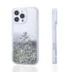 Zore Apple İle Uyumlu İphone 16 Pro Kılıf Sıvılı Simli Şeffaf Arka Yüzey Keto Silikon Kapak