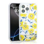 Zore Apple İle Uyumlu İphone 16 Pro Max Kılıf Sıvılı Simli Baskılı Şeffaf Arka Yüzey Mossa Silikon Kapak