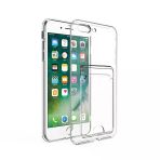 Zore Apple İle Uyumlu İphone 8 Plus Kılıf Kartlıklı Şeffaf Setra Clear Silikon Kapak