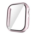 Zore Apple İle Uyumlu Watch 10 42mm Sert PC Kasa ve Ekran Koruyucu Watch Gard 35, Pembe Koyu