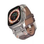 Zore Apple İle Uyumlu Watch Ultra 49Mm Krd-114 Metal Başlıklı Suni Deri Kordon