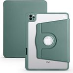 Zore Apple iPad 10.9 2022 10. Nesil Uyumlu Koyu Yeşil Termik Kalem Bölmeli Dönebilen Standlı Kılıf