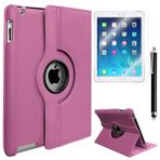 Zore Apple iPad 2 3 4 Uyumlu Dönebilen Pembe Açık Standlı Kılıf