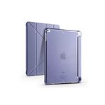 Zore Apple iPad 9.7 2017 5. Nesil Uyumlu Mor Tri Folding Kalem Bölmeli Standlı Kılıf