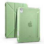 Zore Apple iPad Mini 2021 6. Nesil Uyumlu Açık Yeşil Tri Folding Kalem Bölmeli Standlı Kılıf