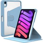 Zore Apple iPad Mini 2021 6. Nesil Uyumlu Mavi Açık Nayn Dönebilen Standlı Kılıf