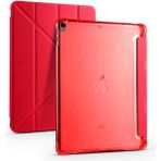 Zore Apple iPad Pro 10.5 7. Nesil Uyumlu Kırmızı Tri Folding Kalem Bölmeli Standlı Kılıf