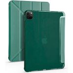 Zore Apple iPad Pro 12.9 2022 M2 Tri Folding Kalem Bölmeli Standlı - Koyu Yeşil Kılıf