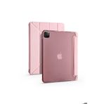 Zore Apple iPad Pro 12.9 2022 M2 Uyumlu Rose Gold Tri Folding Kalem Bölmeli Standlı Kılıf