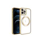 Zore Apple iPhone 11 Pro Max Uyumlu Magsafe Wireless Şarj Özellikli Setro Silikon Gold Cep Telefonu Kılıfı