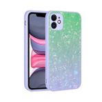 Zore Apple iPhone 11 Renk Geçişli Mermer Desenli Sert Silikon Granit Kapak Kılıf