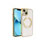 Zore Apple iPhone 13 Uyumlu Magsafe Wireless Şarj Özellikli Setro Silikon Gold Kılıf