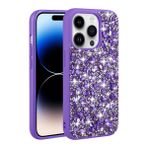 Zore Apple iPhone 14 Pro Max (6.7) Parlak Taşlı Tasarım Zore Linea Kapak Pembe Kılıf
