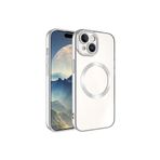 Zore Apple iPhone 15 Plus Uyumlu Gümüş Magsafe Wireless Şarj Özellikli Setro Silikon Kılıf