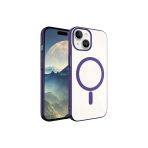 Zore Apple İphone 15 Uyumlu Kılıf Zore Wireless Şarj Özellikli Pixel Magsafe Kapak, Derin Mor