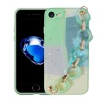 Zore Apple Iphone 7 Simli Desenli El Askılı Tutacaklı Elsa Silikon Cep Telefonu Kılıfı