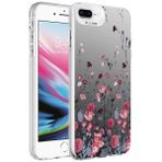 Zore Apple iPhone 8 Plus Desenli Silver Sert Kapak Kılıf