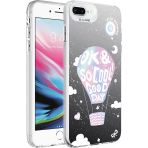 Zore Apple İphone 8 Plus Kılıf Desenli Msra Silver Sert Kapak-Balon