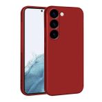 Zore Galaxy ile uyumlu S23 Plus Kılıf Zore Premier Silikon Kapak Kırmızı