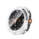 Zore Galaxy ile uyumlu Watch 8 Classic 46mm Sert PC Kasa ve Ekran Koruyucu Watch Gard 39 Gümüş
