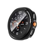 Zore Galaxy ile uyumlu Watch 8 Classic 46mm Sert PC Kasa ve Ekran Koruyucu Watch Gard 39 Siyah