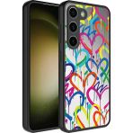 Zore Galaxy S23 Plus Kılıf Aynalı Desenli Kamera Korumalı Parlak Msra Mirror Kapak-Kalp