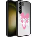 Zore Galaxy S23 Plus Kılıf Aynalı Desenli Kamera Korumalı Parlak Msra Mirror Kapak-Süper Anne