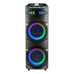 Zore Gd-2016 Dijital Led Göstergeli Fm Radyolu Mikrofonlu Rgb Tws Çift 12 İnç Stereo Bass Kablosuz Karaoke Hoparlör