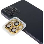 Zore İphone 12 Pro Max Uyumlu Msra Cl-08 Kamera Lens Koruyucu-Gold