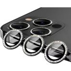 Zore İphone 12 Pro Uyumlu Msra Cl-06 Kamera Lens Koruyucu-Siyah
