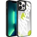 ZORE iPhone 13 Pro Max Uyumlu Aynalı Desenli Kamera Korumalı Parlak MSRA Mirror Kılıf-Yazı