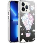 Zore İphone 13 Pro Uyumlu Desenli Msra Silver Sert Kapak-Balon