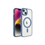 Zore İphone 14 Uyumlu Wireless Şarj Özellikli Zore Krom Magsafe Silikon Kılıf-Lavendery Gray