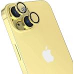 Zore İphone 15 Plus Uyumlu Msra Cl-15 Parmak Izi Bırakmayan Anti-Reflective Kamera Lens Koruyucu-Sar
