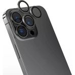 Zore İphone 15 Pro Uyumlu Msra Cl-13 Kamera Lens Koruyucu-Koyu Gri
