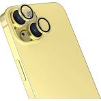 Zore İphone 15 Uyumlu Msra Cl-13 Kamera Lens Koruyucu-Sarı
