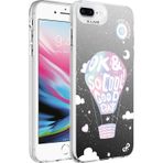 ZORE iPhone 8 Plus Kılıf Desenli MSRA Silver Sert Kapak - Balon
