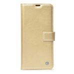 Zore Kar Deluxe Xiaomi Redmi 9C Kapaklı Cüzdanlı Gold Deri Kılıf