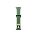 Zore KRD-73 Apple Watch 7 45 mm Uyumlu Koyu Yeşil Silikon Kordon