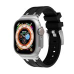 Zore KRD-89 Apple Watch 42 mm Uyumlu Siyah Silikon Kordon
