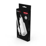 Zore Ofset Serisi ZCS-02 2.1 A Lightning 2-1 Beyaz Ev Şarj Seti