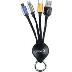 ZORE Oks 3 In 1 USB Kablo - Siyah