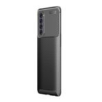 Zore Oppo Reno 4 Pro Negro Silikon Focus Fiber Karbon Kamera Korumalı Kılıf