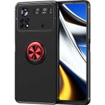 ZORE Poco M4 Pro 4G Kılıf MSRA Ravel Silikon Kapak - Siyah-Kırmızı