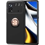 ZORE Poco M4 Pro 4G Kılıf MSRA Ravel Silikon Kapak - Siyah-Rose Gold