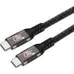 Zore QG01 Type-C To Type-C Usb4 Pd Data Kablosu 240W 40GBPS 8K@60Hz 1.2 Metre - Siyah