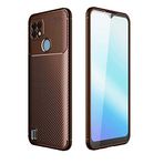 Zore Realme İle Uyumlu C21 Kılıf Negro Silikon Kapak, Kahverengi
